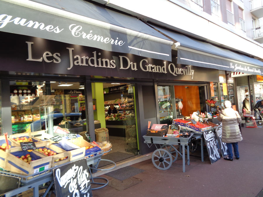 Meuble de présentation de légumes sur mesure
