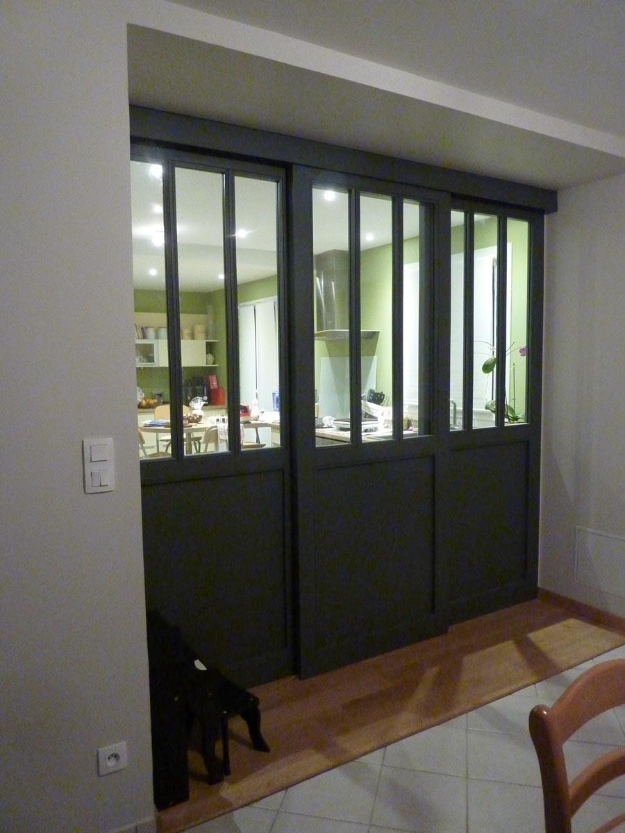 Cloison bois vitrée sur mesure